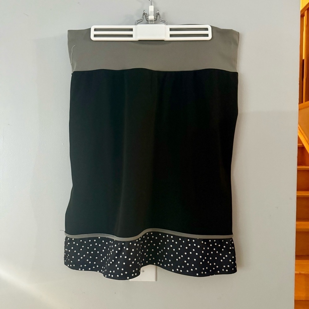 💥MISSLOOK Black and Gray Mini Skirt with Polka Dots - Picture 2 of 4